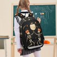 thumbnail image 7 of FORMRS Unisex School Backpack 17" Student Travel Bag with Laptop Compartment, Black Halloween Dancing, 7 of 7