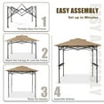 thumbnail image 5 of EAGLE PEAK Pop Up 8' x 5' Grill Gazebo, Instant Outdoor BBQ Canopy, Beige, 5 of 7