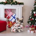 thumbnail image 3 of Christmas Dog Cat Apparel, Winter Holiday Santa C|Ause Apparel Shirt Jumpsuits with Sleeves Soft Warm Pet Clothes for|_Boys_Girls Small Pet Puppies Dog Christmas Gifts(#E03,L), 3 of 6