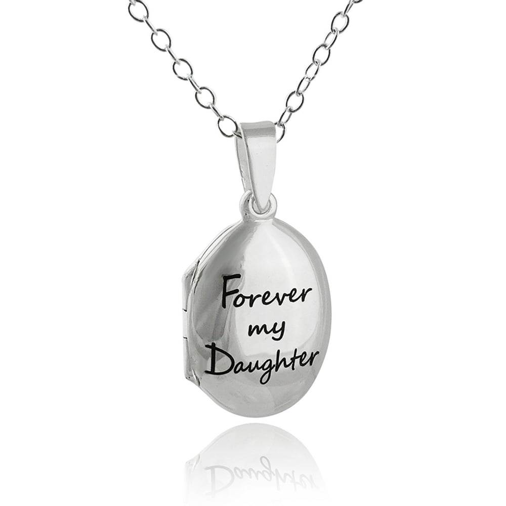Fashionjunkie4Life Sterling Silver Forever My Daughter Engraved