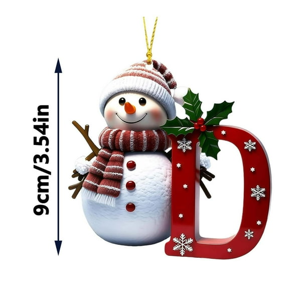 Adornos navideños personalizados con letras 2025 | Colgante acrílico para decorar el árbol | Adornos navideños personalizables para la decoración del hogar