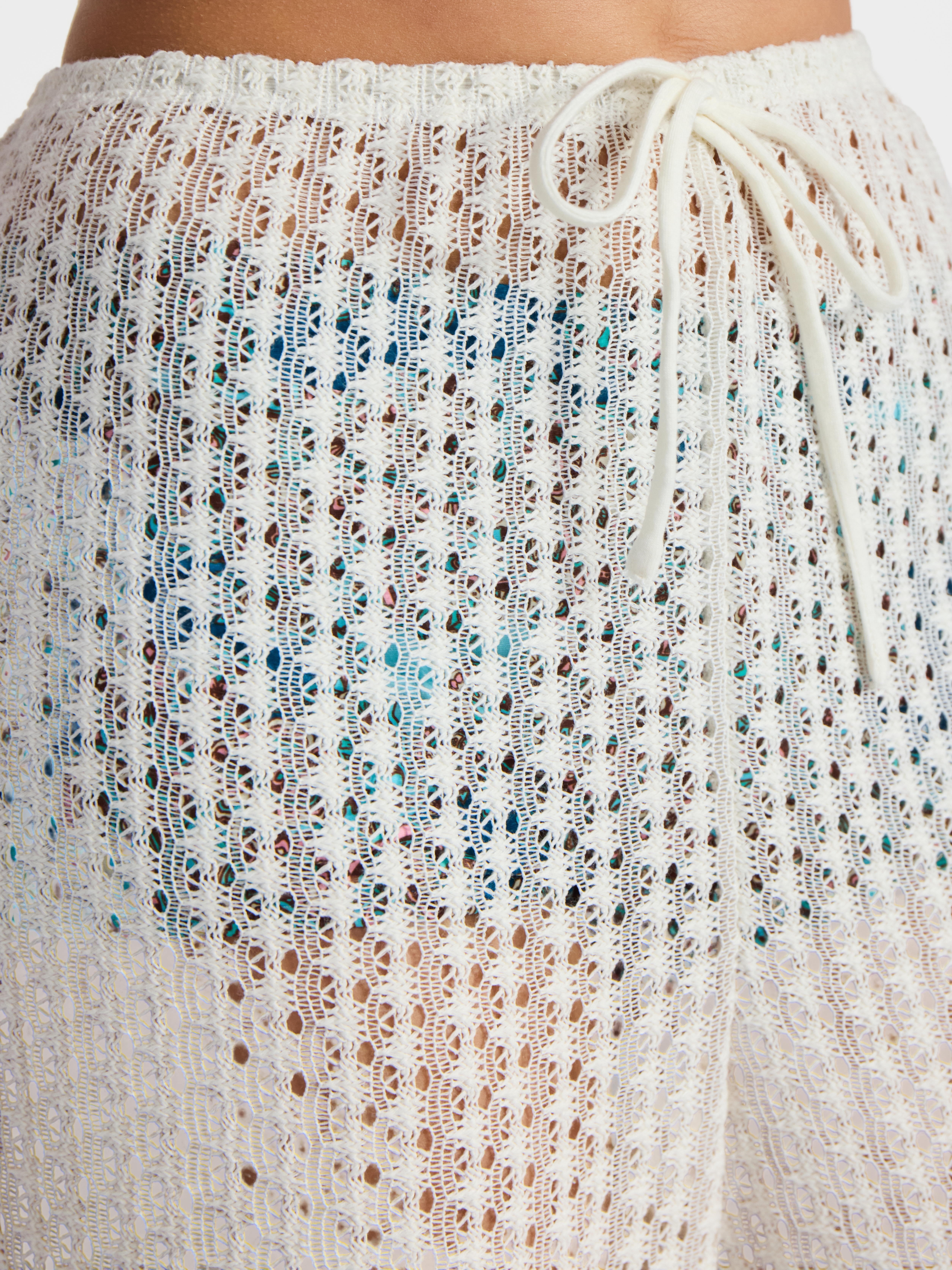 No Boundaries Crochet Wide Leg Pants Swim Coverup, Women's