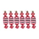 thumbnail image 2 of Bola de Navidad Decorativa Especial, Colgante Pequeño de Plástico Galvanizado, Pintada a Mano, Estrella Hexagonal de Caramelo Rojo., 2 of 7