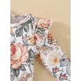 thumbnail image 6 of Bagilaanoe Newborn Baby Girls 3 Pieces Short Pants Set Floral Print Long Sleeve Romper Tops + Shorts + Headband 6M 12M 18M 24M Casual Outfits, 6 of 9