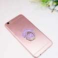 thumbnail image 4 of Universal Metal Finger Ring Phone Grip with 360- Rotation and Floral Design Kickstand Holder for Smartphones, 4 of 7