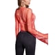 thumbnail image 5 of VISgogo Blusa Femenina, Tops de Malla Transparente de Manga Larga con Cuello Redondo y Diamantes de Imitación de Color Sólido para Adultos, XS/S/M/L VISgogo moda, 5 of 6