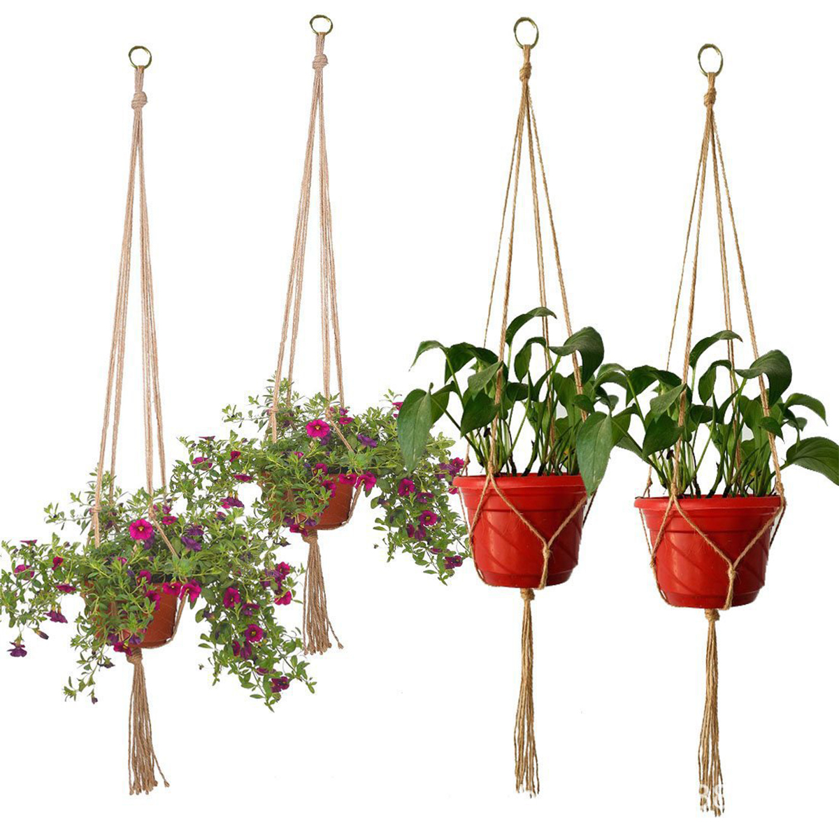 1/2Pack 48�� Vintage Style Macrame Plant Hanger Basket