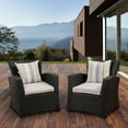 thumbnail image 5 of Outdoor Living and Style 2-Piece Black Staffordshire Wicker Outdoor Patio Arm Chair Set 32" - Gray, 5 of 5