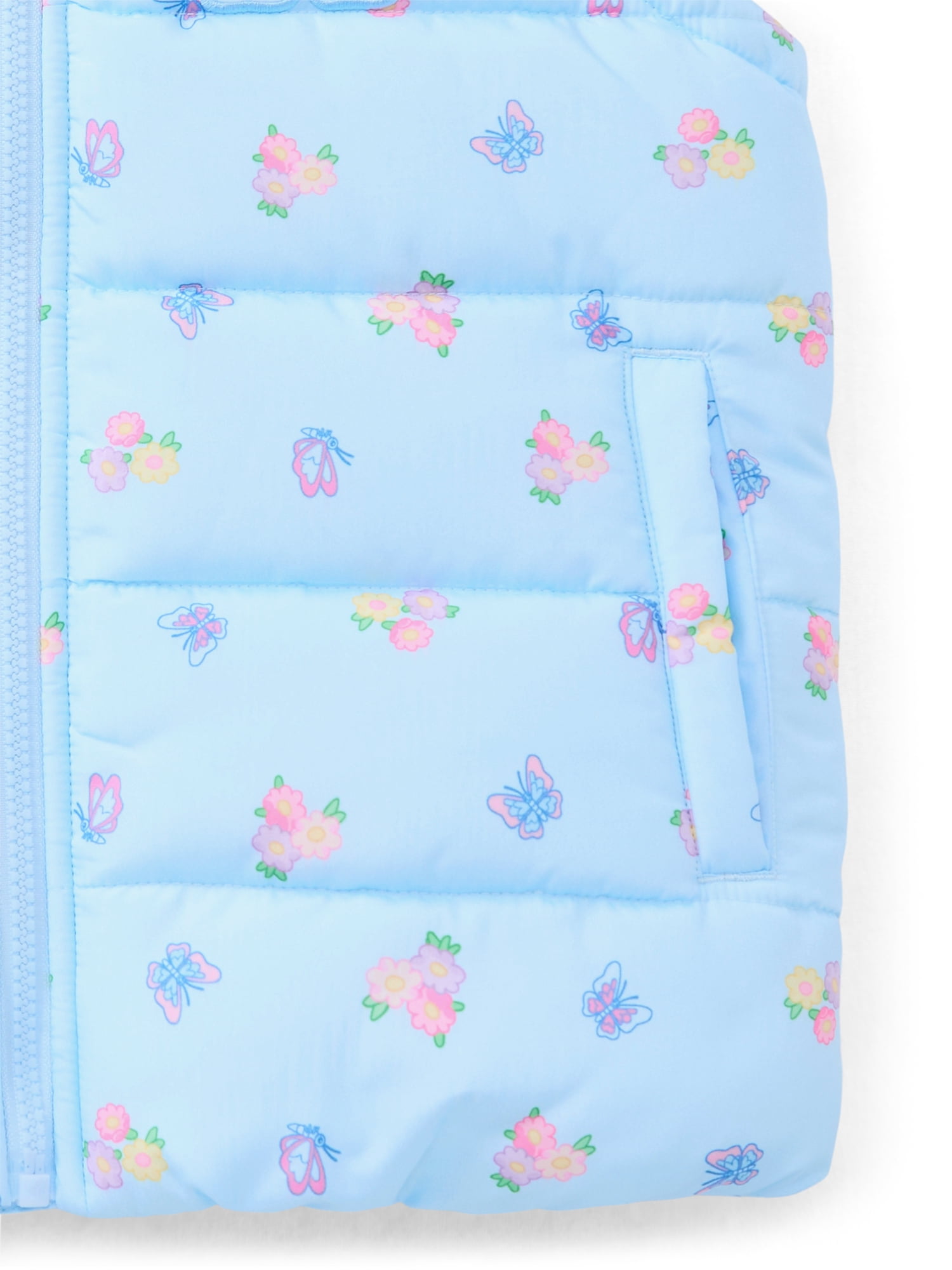 Bluey Girls Puffer Vest, Sizes 4-12