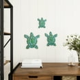 thumbnail image 6 of Sea Turtle Wall Art- Nautical 3D Metal Hanging Décor-Vintage Coastal Seaside Inspired Style-Under Water Sea Life Ocean by Lavish Home 3PC, 6 of 7