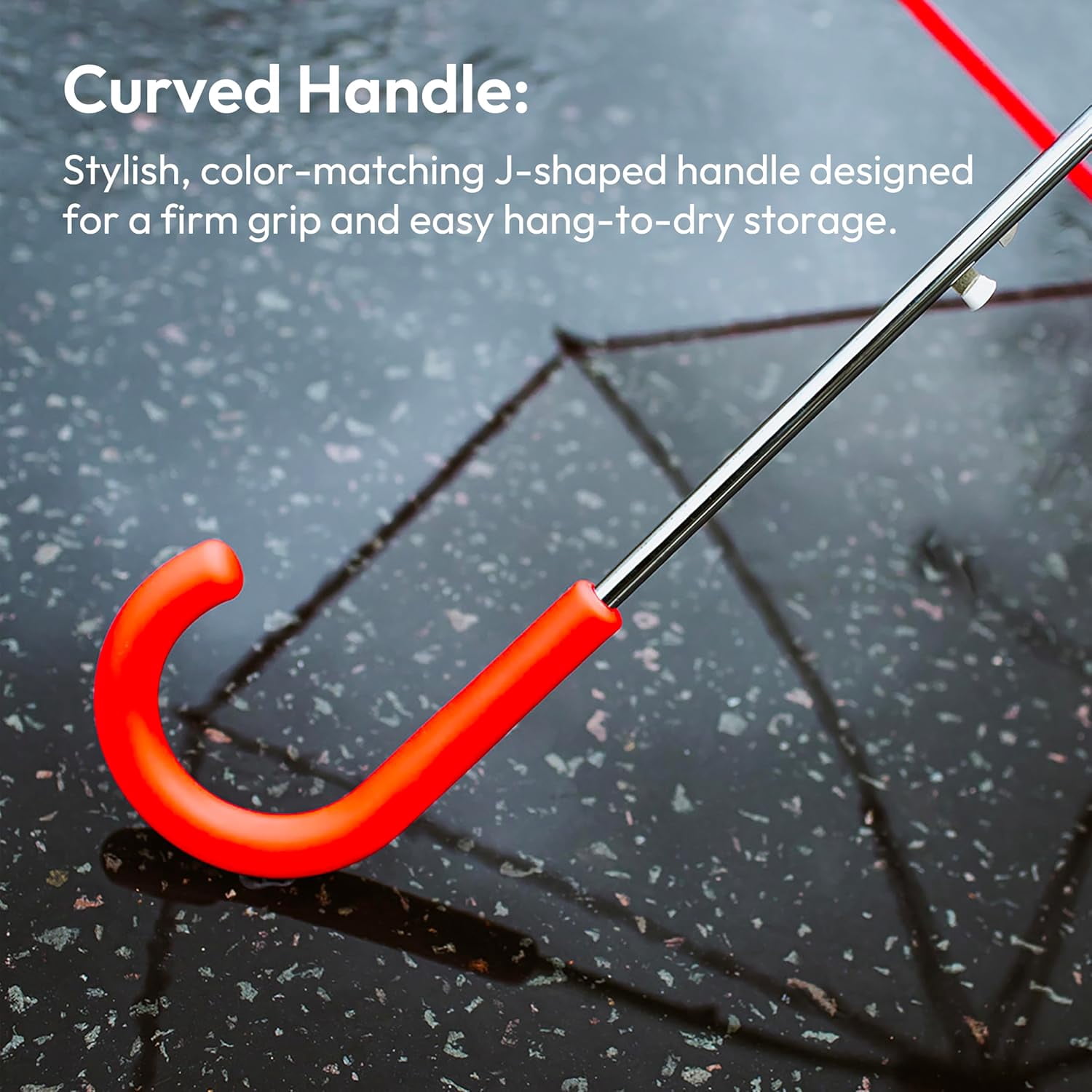 General Adult Clear Bubble Rain Umbrella with Dome Canopy and Lightweight Wind and Rain Protection