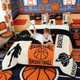 thumbnail image 3 of Erosebridal Basketball Full Size Comforter Sets, Sport Bedding Sets for Boys and Girls, Black Reversible 3-Piece, 1 Comforter and 2 Pillowcases, 3 of 6