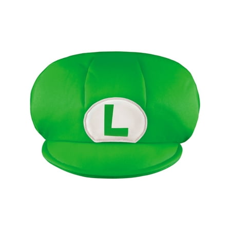 Childs Jumbo Nintendo Super Mario Brothers Luigi Costume Accessory Green L Hat