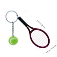 thumbnail image 2 of EXHUMKY Tennis Keychain for Men Mini Tennis Racket Keychain PVC 1Set Key Ring Everyday Use, 2 of 8