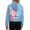 thumbnail image 6 of Uourmeti Cute Axolotl Couple Print Girls Athletic Zip Up Sweatshirt with Pocket Long Sleeve Soft Loose Top Fall Winter Spring Daily Use Size 7-8, 6 of 7