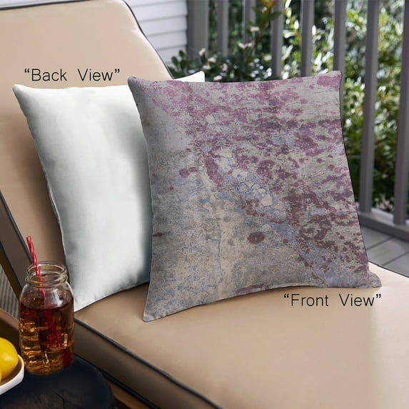 Ahgly Company Outdoor Square Mid-Century Modern Throw Pillow, 18 inch by 18 inch
