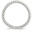 thumbnail image 3 of Sterling Silver Polished Rhodium-Plate Wave Ring, 3 of 7
