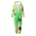 thumbnail image 5 of ATOGUTA Girls Boys Unisex Kids Fleece Hooded Jumpsuits Long Sleeve Rompers Sleepwear Outfits Size 5T-15, Green, 5 of 6