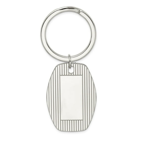Sterling Silver Rhodium-plated Key Chain - Size 11