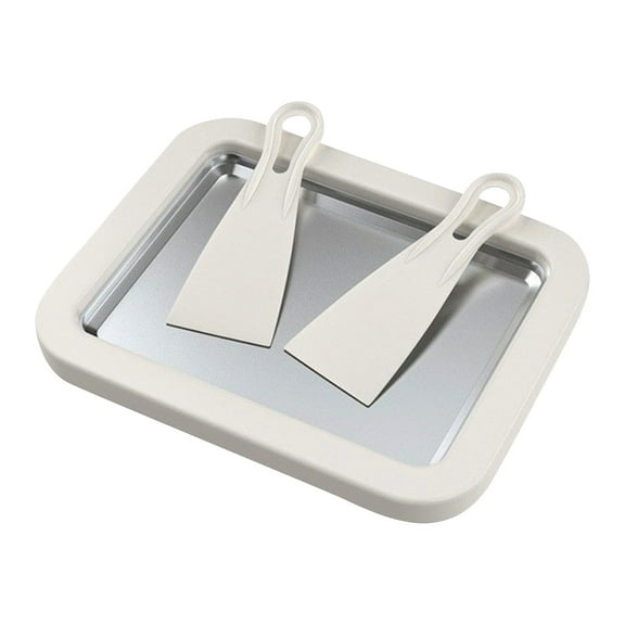 Freezy Bake Ice Cream Maker Machine: Rolled Ice Cream Tray with Instant Cold Plate, Perfect for Making Ice Cream Rolls and Sorbet(White)