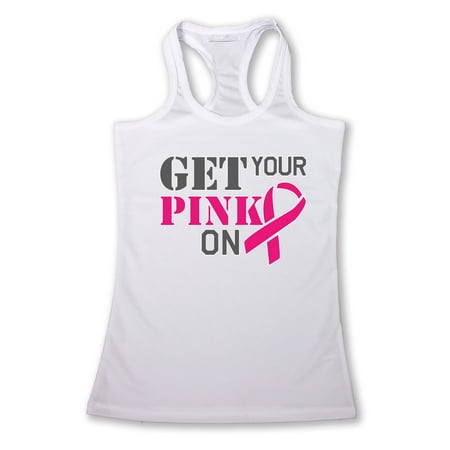 Women's Tank Top Breast Cancer Awareness Get Your Pink On Vintage Distressed