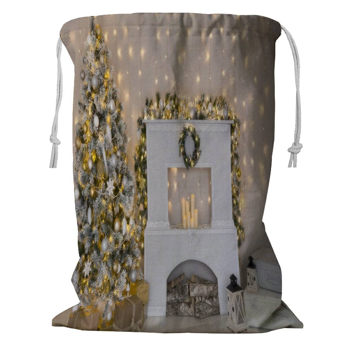 ECZJNT Christmas Christmas tree candles and fireplaces Storage Basket