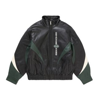 Supreme Men's Schott Leather Racer Jacket (FW24) Black, from