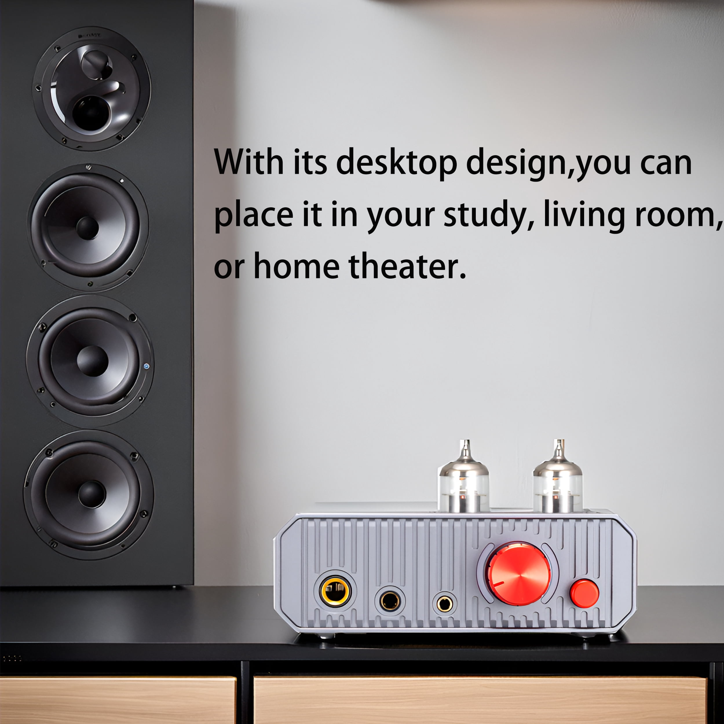 xDuoo MH-02 USB DAC,6J1 Tube Headphone Amplifier Combo,1300mW output,as a pre-amplifier,Gray