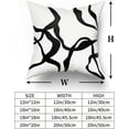 thumbnail image 6 of Black and White Pillow Covers 18x18 Set of 2 Modern Abstract Art Line Boho Design Throw Pillows Bohemian Decorative Pillowcase Cotton Square Cushion Case for Home Living Room Porch Sofa Couch Bed, 6 of 6