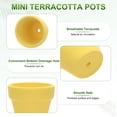 thumbnail image 2 of Uxcell 30-Pack Mini Macetas de Terracota, 2" Macetas de Cerámica Pequeñas Transpirables con Agujeros de Drenaje [Amarillo], 2 of 7