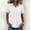 White, variant on Women Short Sleeve Button Down Shirts Casual Tops Loose Fit Collared Blouses with Pockets