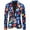 Blue, variant on WREESH Mens Printed Suit Jacket Slim One Button Stylish Blazer Notched Lapel Back Slit Tuxedo Party Blazer Casual Sport Coat Red