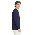 thumbnail image 2 of Hanes Unisex Garment Dyed Long Sleeve Cotton T-Shirt Anchor Slate 2XL, 2 of 7