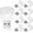 White, variant on Melofo 9Pcs Mini Portable USB LED Night Light Eye-Friendly Warm White Plug-in Lamp