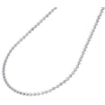 thumbnail image 3 of Solid 10K White Gold 1.5MM Moon Cut Italian Beaded Chain Necklace 18 Inches, 3 of 5