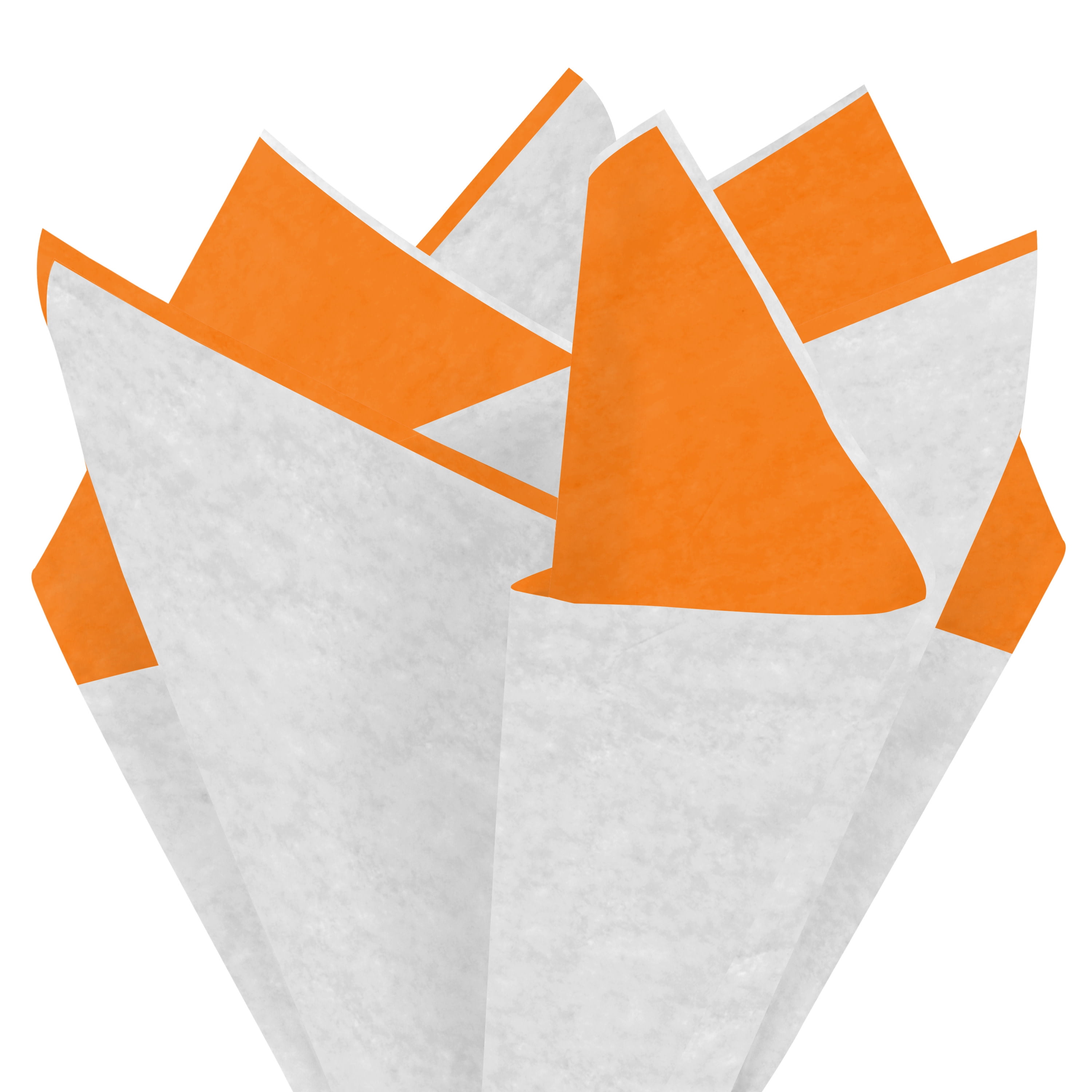 Hallmark Tissue Paper (Solid White and Orange) 6 sheets, 6 Count