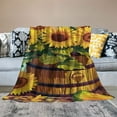 thumbnail image 2 of BCIIG Soft Warm Throw Blanket Flannel Fleece Bed Blanket Gift for Home Decor Chair Couch - Sunflower  40x50in, 2 of 6
