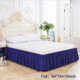 thumbnail image 1 of Solid Color Elastic Bed Skirt Wrinkle Free Dust Ruffle for Twin Queen King US Size, 1 of 4