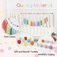 thumbnail image 4 of 2-Piece Boho Tassel & Pom Pom Garland - 6ft Long with 20 Balls, Colorful Pastel Banner for Wall Hanging, Wedding, Birthday, Baby Shower & Home Party Decor, 4 of 5