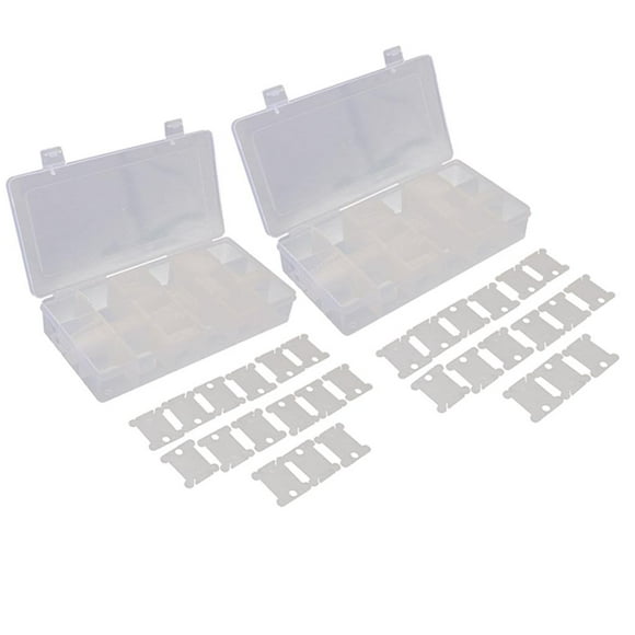 Caja organizadora de de vacía de 2 piezas y bobina de de 240 piezas, suministros de de bricolaje BLESIY Bobinas de hilo de bordar