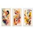 thumbnail image 2 of Designart "Watercolor Blooms Autumn Flowers II" Abstract Botanicals Framed Wall Art Set Of 3 - Brown Modern Frame Gallery Wall Set For Home Decor, 2 of 6