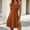 Orange, variant on ClodeEU Women's Round Neck Sleeveless Mini Dress,Casual Tunic Flowy Swing Dress Army Green,Women's Plus L