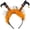 orange, variant on Slccxzc Purple Fluffy Plush Devil Horn Headband Hair Hoop Party Hair Accessories