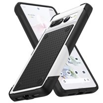 Dteck for Google Pixel 7 Pro Case, Heavy Duty Drop Protection Hybrid Silicone PC Shockproof Rugged Tough Protective Case for Google Pixel 7 Pro,White