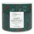 thumbnail image 3 of Mainstays 3-Wick Happy Holly Days Scented Candle with a Green Garland Toss Scene Wrap, 13-Ounce, 3 of 6
