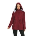 thumbnail image 3 of Women's Hooded Rain Jacket Outdoor Raincoat Windbreaker, 3 of 5