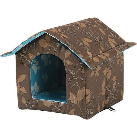 Outdoor Pet House, Waterproof Dog Cat Bed House for Dogs, Cats, Rabbits(Coffee,Medium)