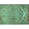 thumbnail image 1 of Ahgly Company Indoor Rectangle Persian Turquoise Blue Traditional Area Rugs, 2' x 4', 1 of 4