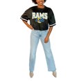 thumbnail image 2 of Women's Gameday Couture  Black Los Angeles Rams  Game Face Fashion Jersey, 2 of 5