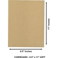 Chipboard Sheets 8.5" x 11" 100 Sheets of 22 Point Chip Board for